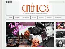 Tablet Screenshot of cinefilos.jornalismojunior.com.br